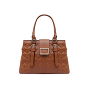 Aralis Quilted Buckle Handbag   Elegant Medium Tote for Female