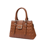 Aralis Quilted Buckle Handbag   Elegant Medium Tote for Female